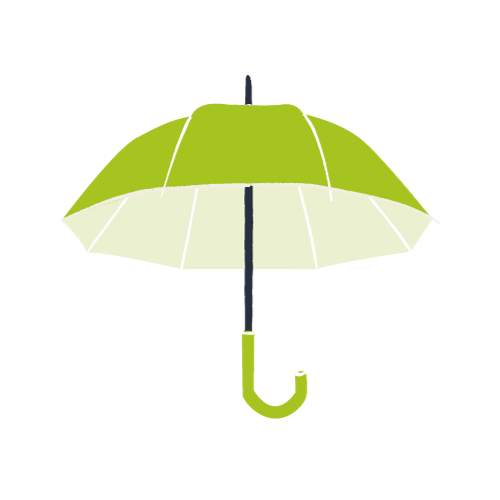 Pictogramme avec un parapluie ouvert